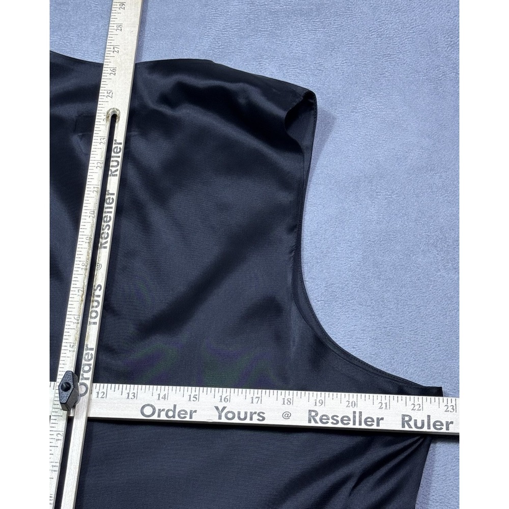 Brooks Brothers Black Silk Tuxedo Vest Mens L Made In USA Formal Dress Waistcoat - Picture 5 of 5